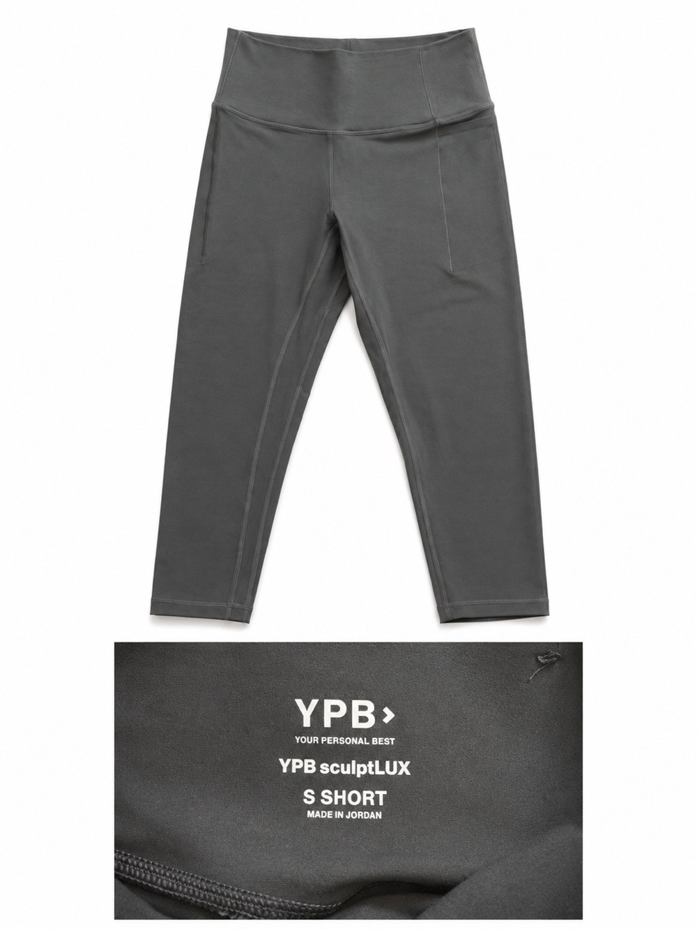 Abercrombie & Fitch SculptLux Short Leggings — Charcoal Gray